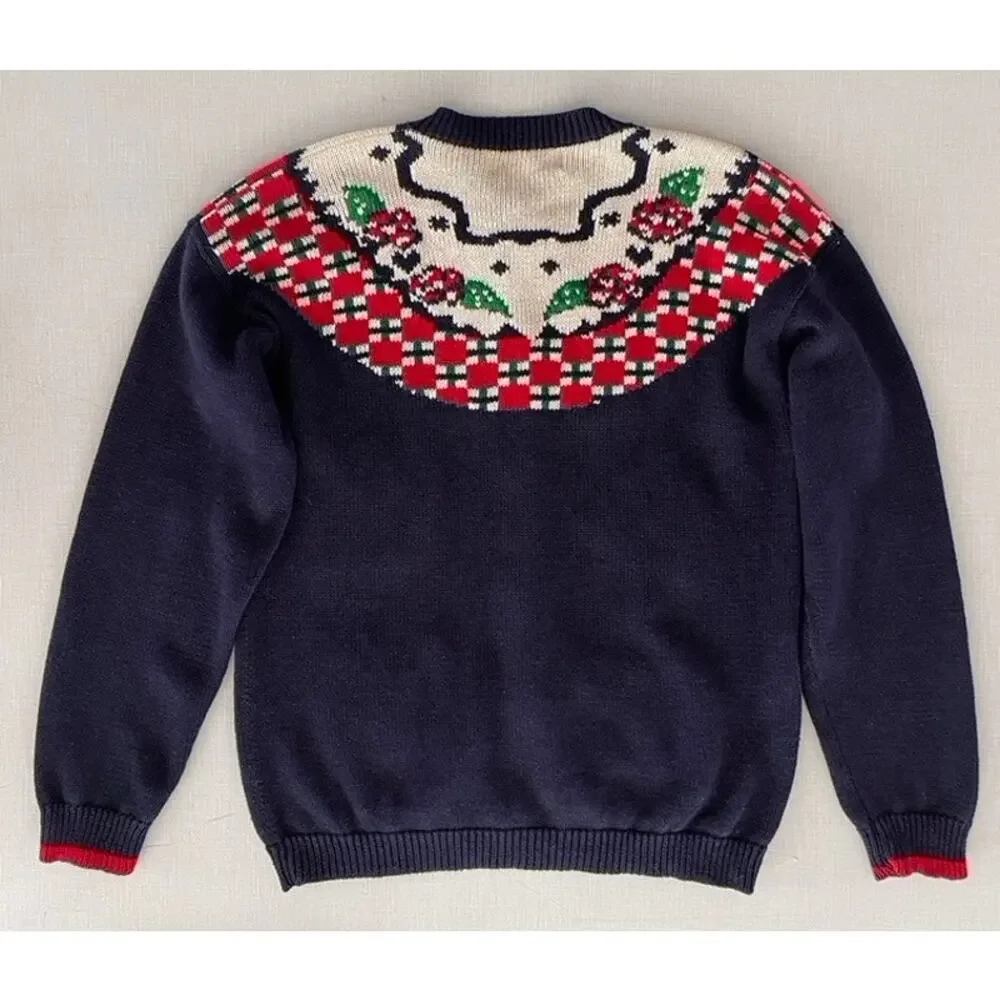 The Eagle's Eye L Americana Cardigan Sweater 90s Vintage Patriotic 4th of July - Picture 4 of 12